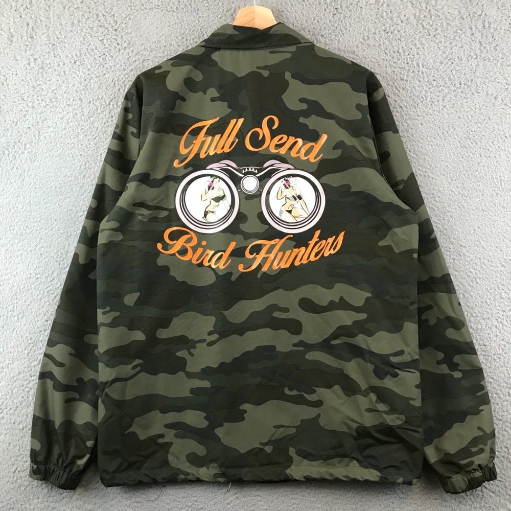 Full Send/Nelk Boys camo rain jacket size M